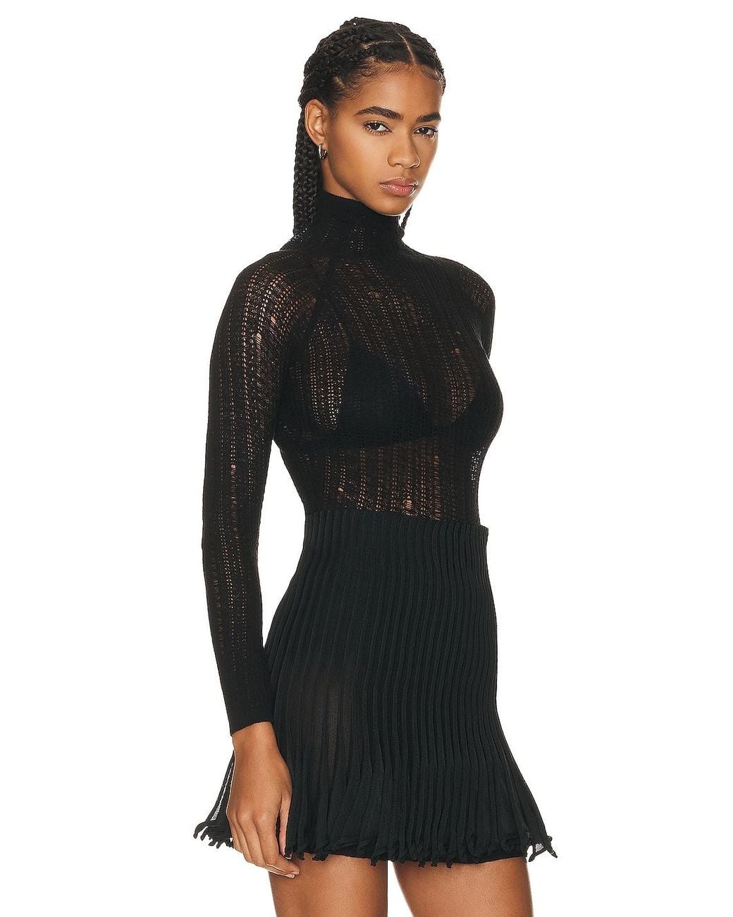 Alaïa Black Alaïa High Neck Top