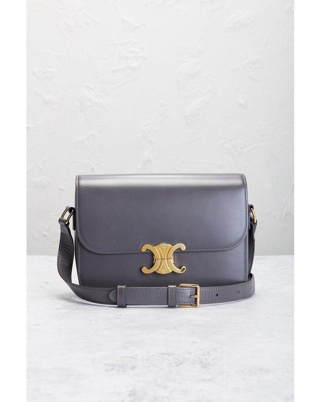 Céline Gray Triomphe Shoulder Bag