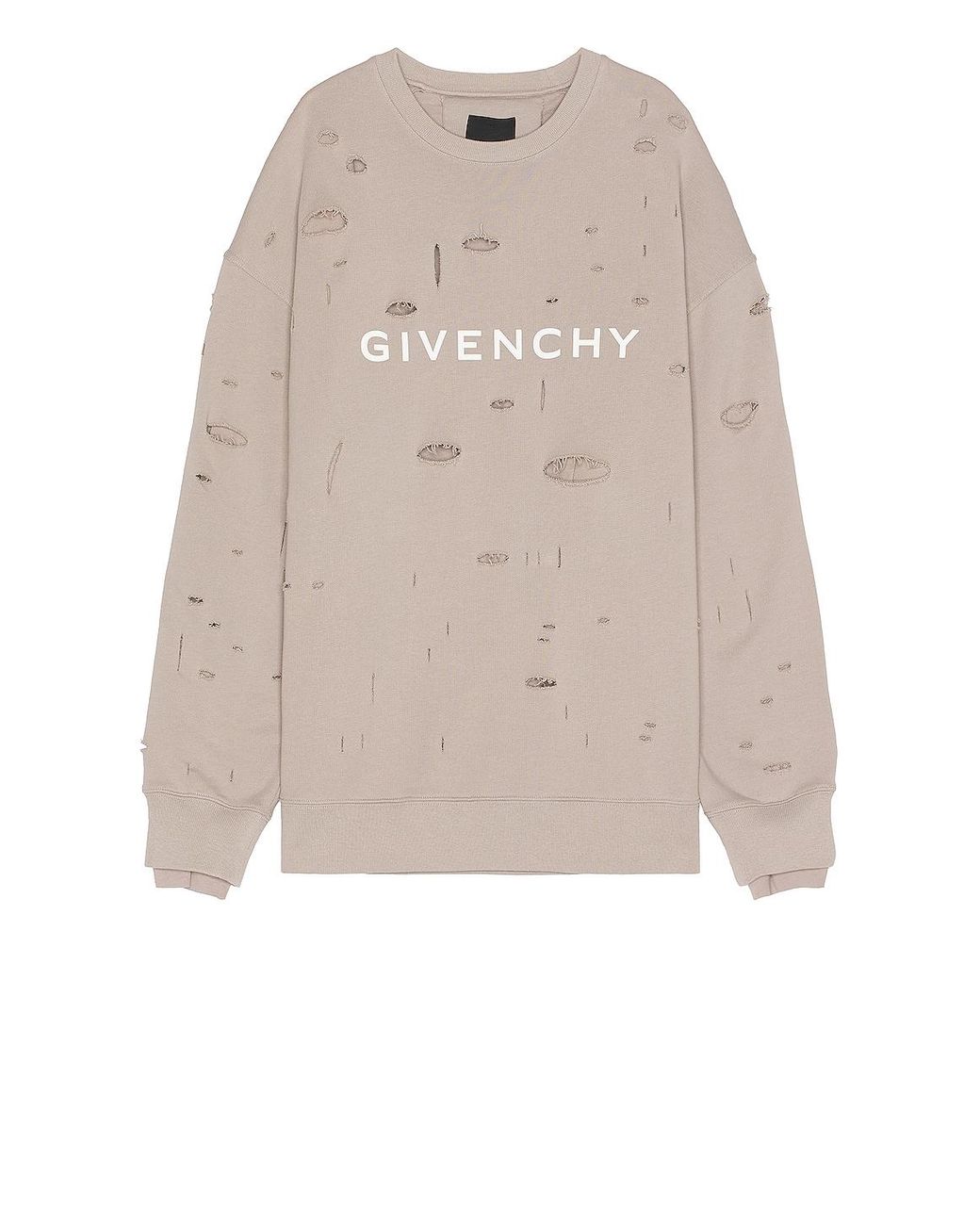 Givenchy Oversized Hole Sweater in Natural for Men Lyst