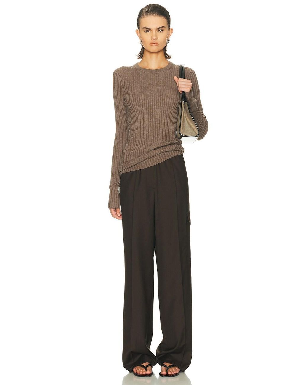 Helmut Lang Multicolor Open Back Ribbed Top