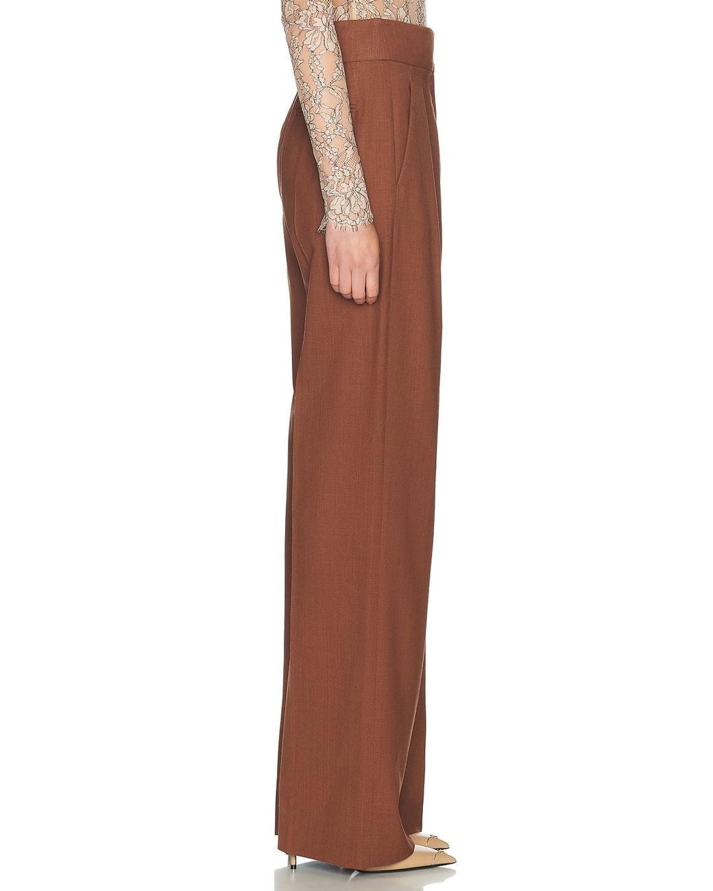 Valentino Brown Functional Suiting Pant