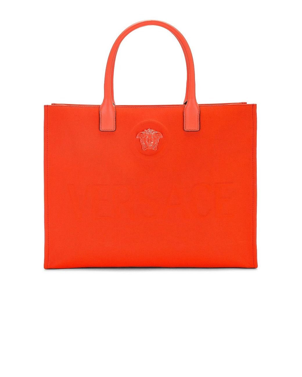 Versace red deals tote bag