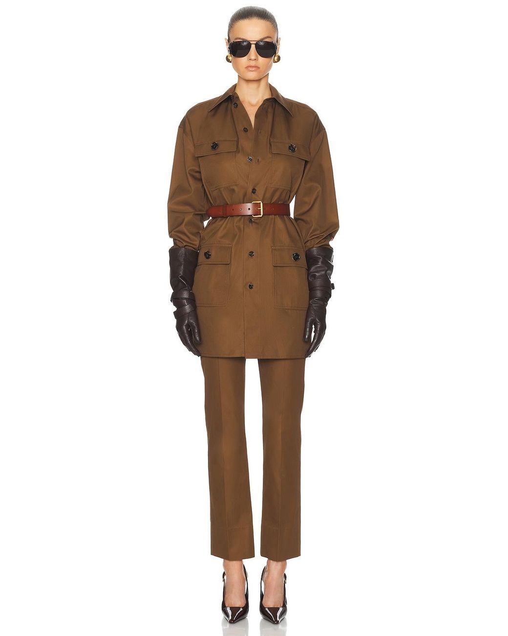 Saint Laurent Brown Bootcut Pant