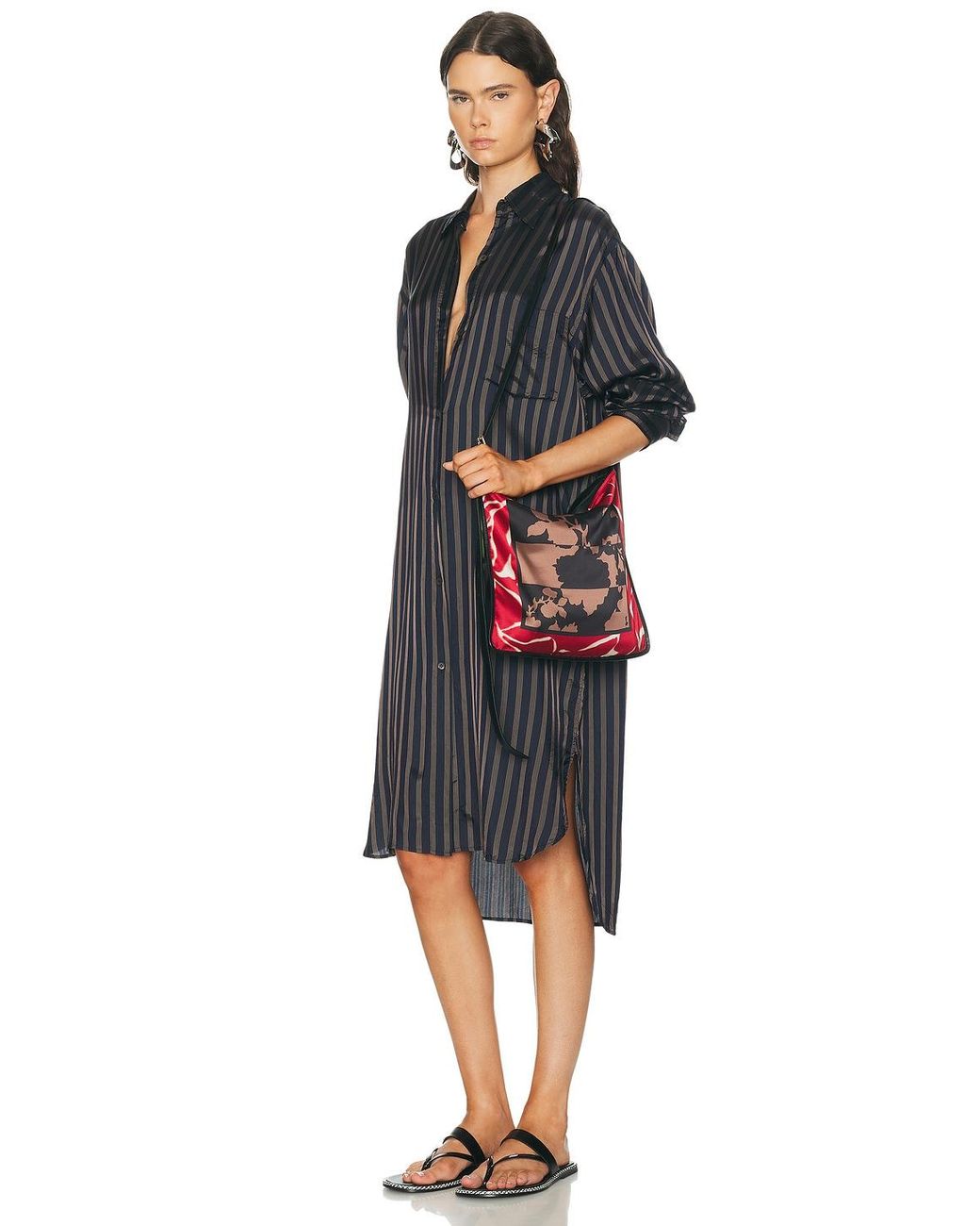 Dries Van Noten Red Medium Scarf Bag