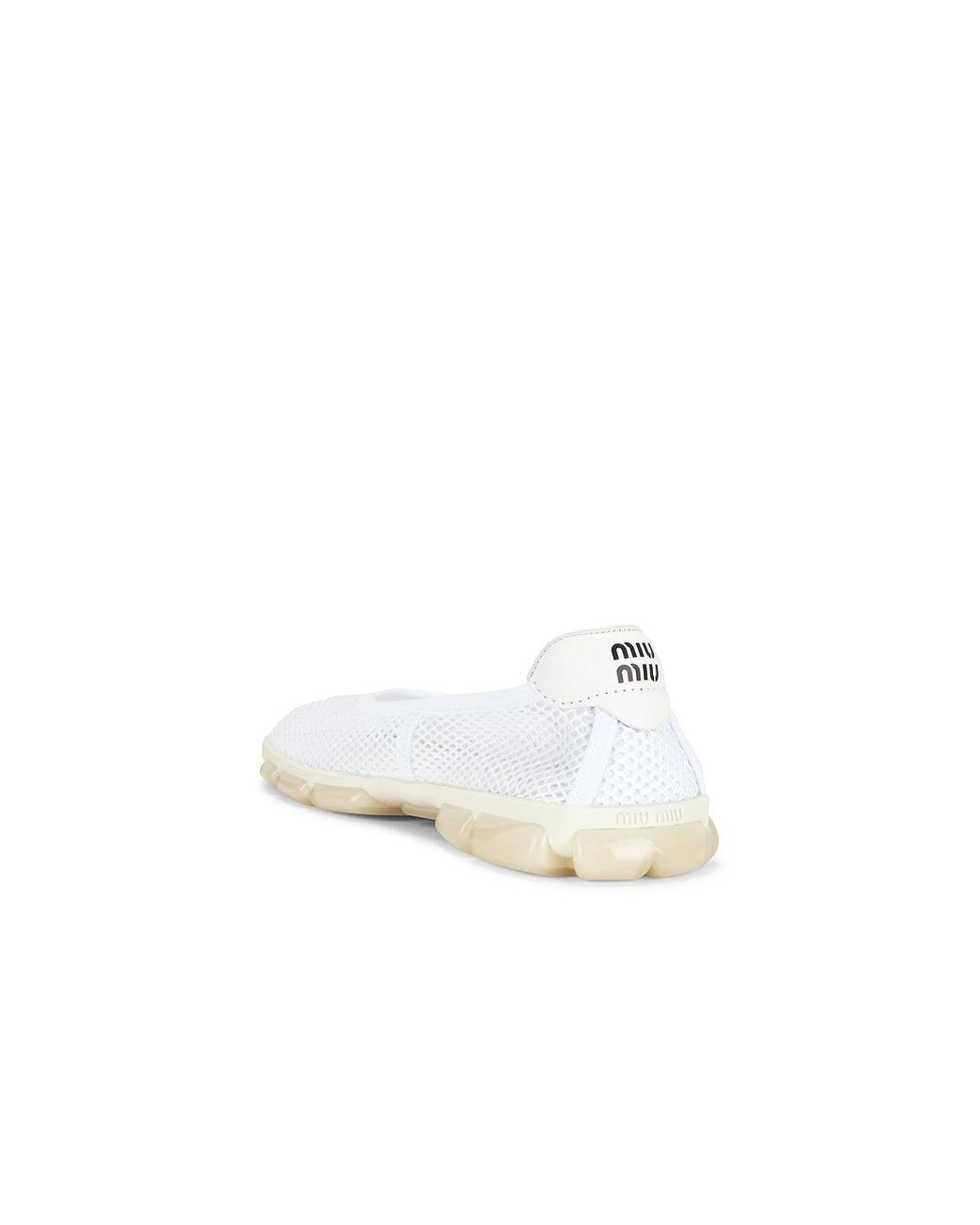 Miu Miu White Rete Tech Sneaker