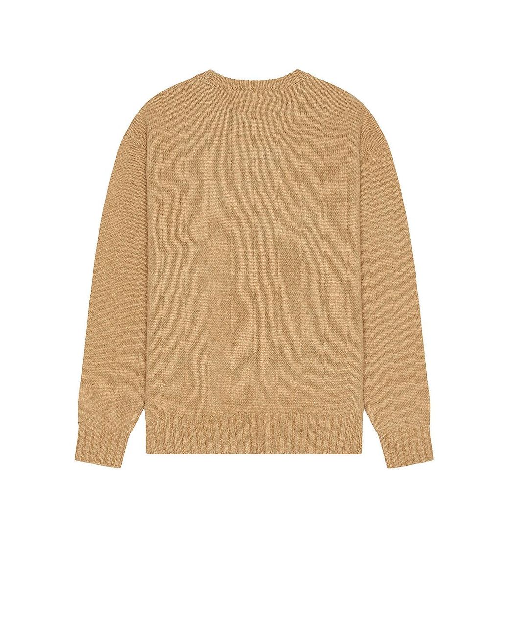 Wacko Maria Classic Crew Neck Sweater in Natural for Men | Lyst
