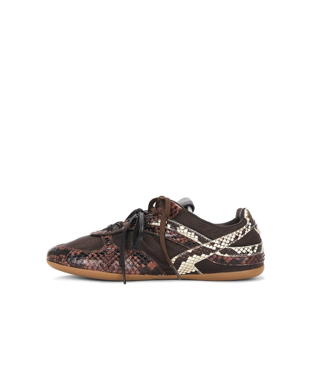 Miu Miu Brown Nylon & Ayers Sneaker