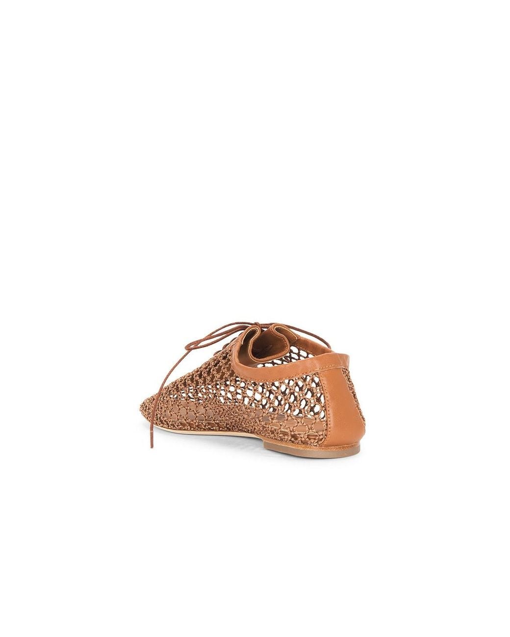 Staud Brown Kit Lace Up Flat