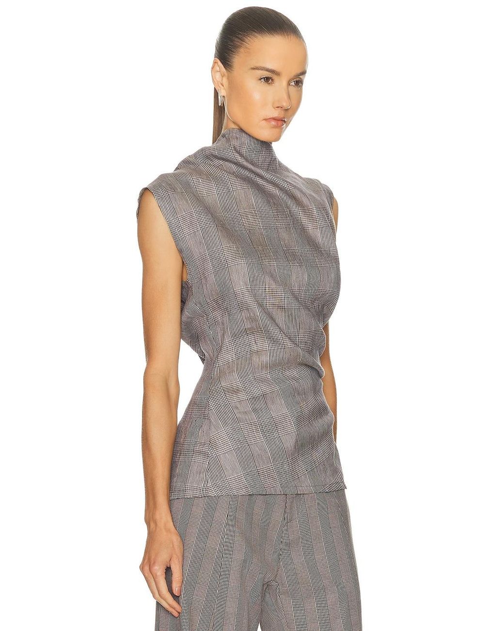 Jade Cropper Gray Asymmetric Top