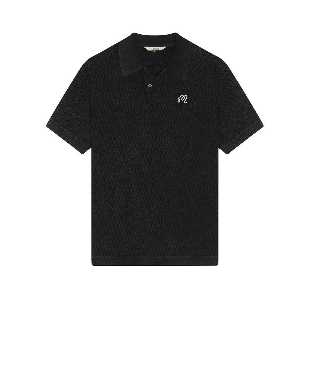 Malbon Black Brickwork Polo for men