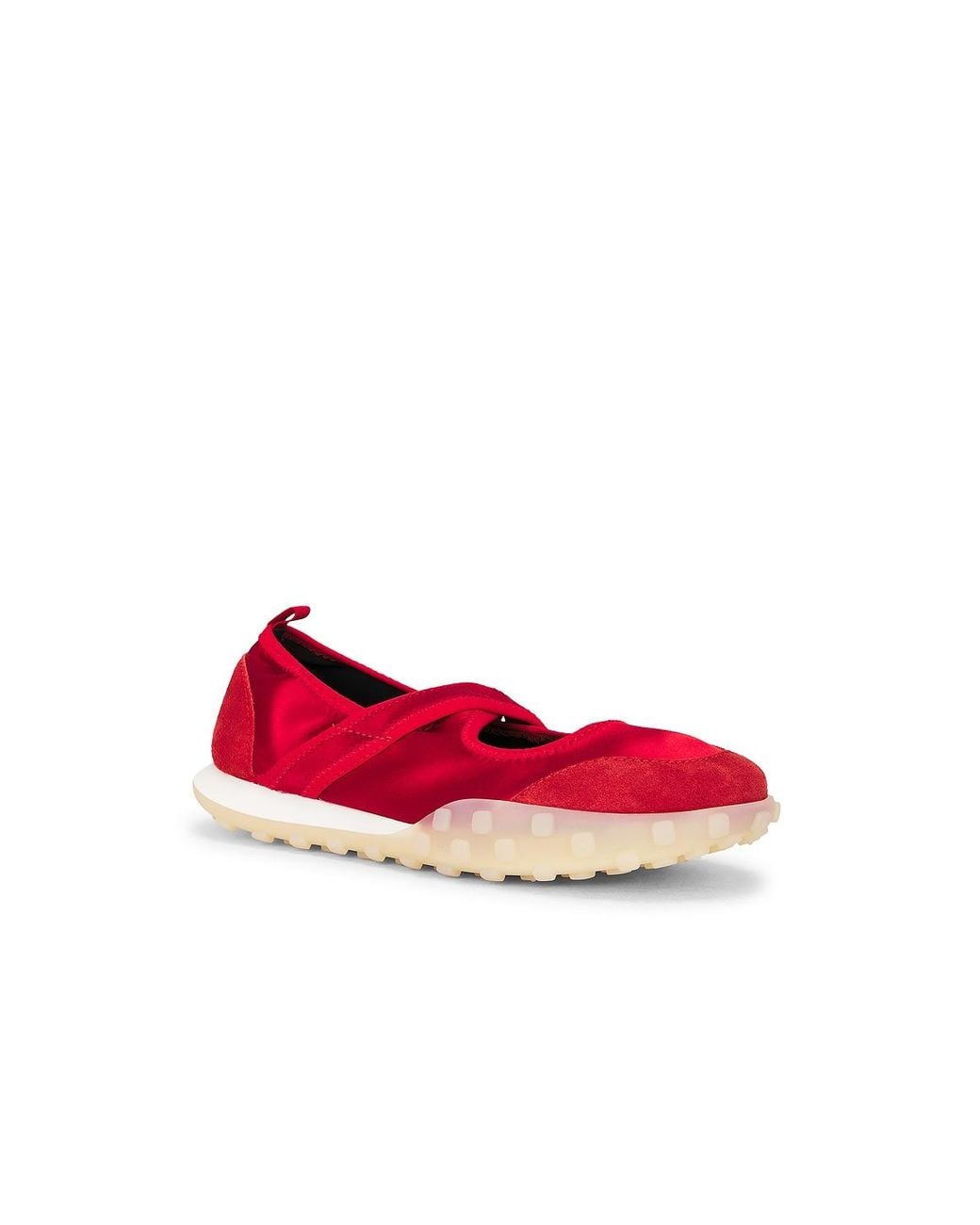 Jil Sander Red Mary Jane Sneaker