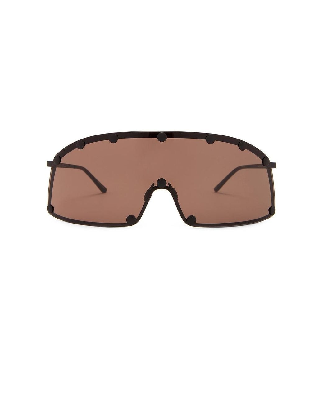 Rick Owens Brown Shield Sunglasses