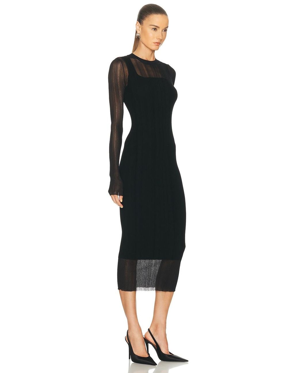 Sportmax Caro Knitted Dress in Black | Lyst