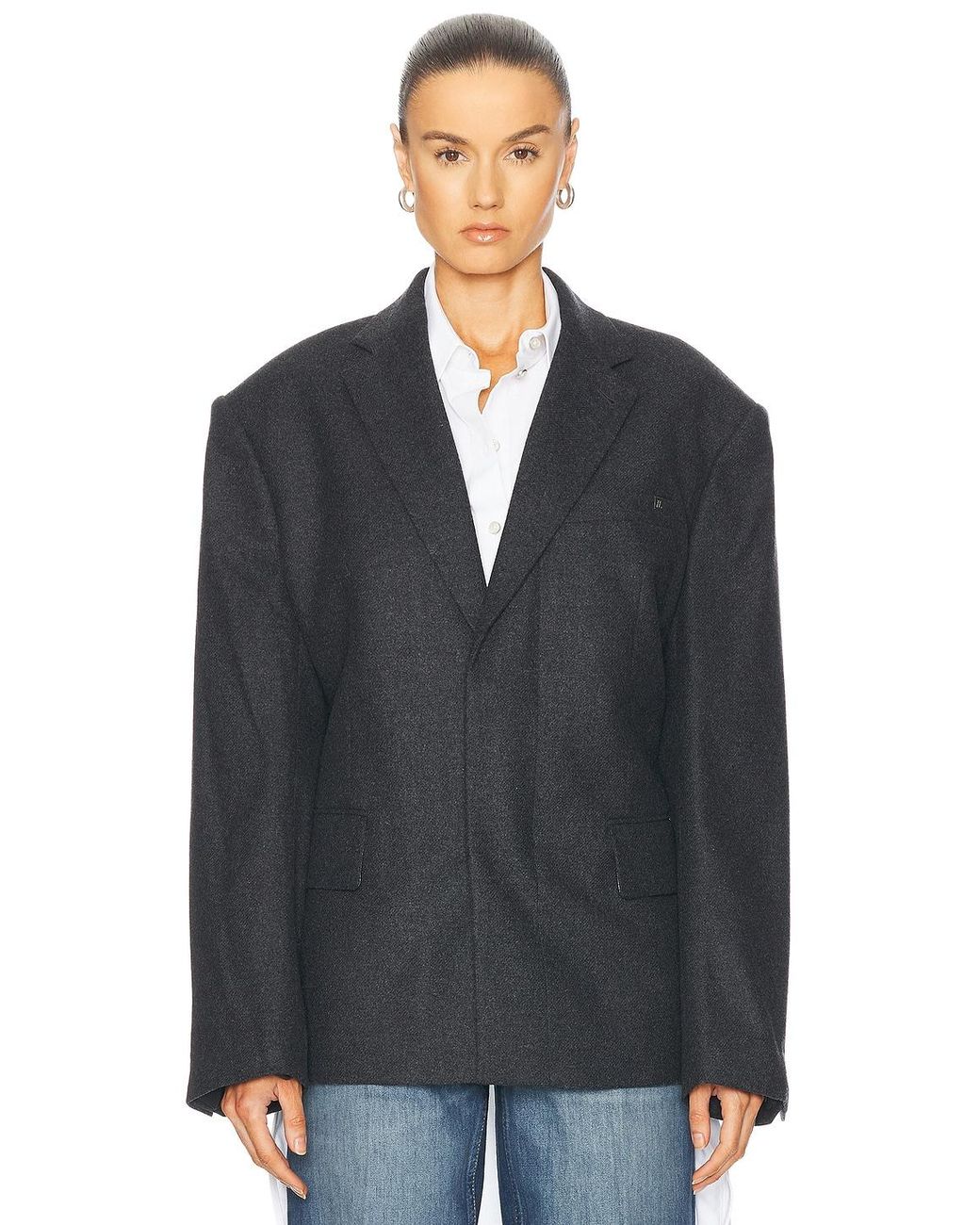 Helmut Lang Blue Oversized Blazer