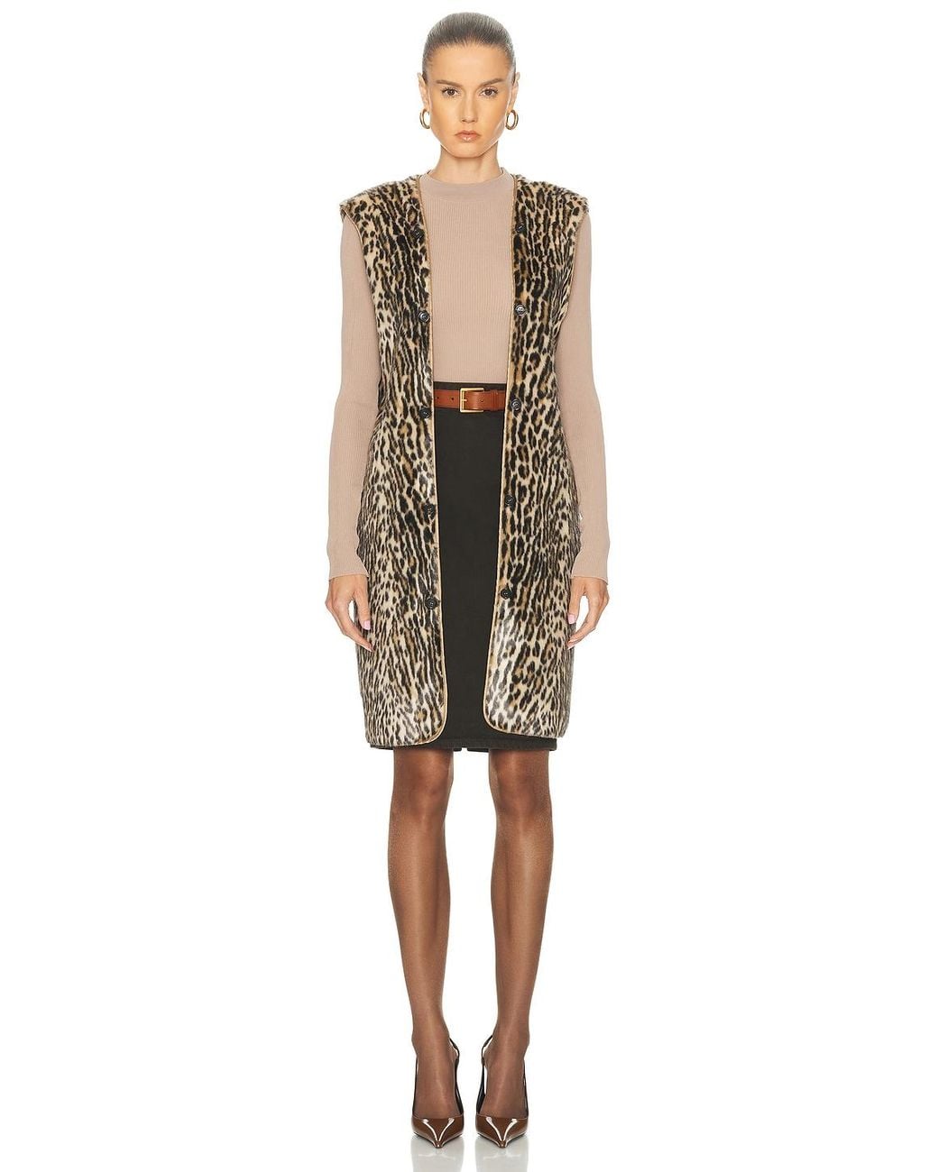 Saint Laurent Natural Manteau Jacket
