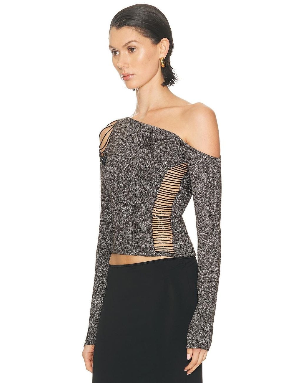 MAY MASHIAH Gray Annie Top