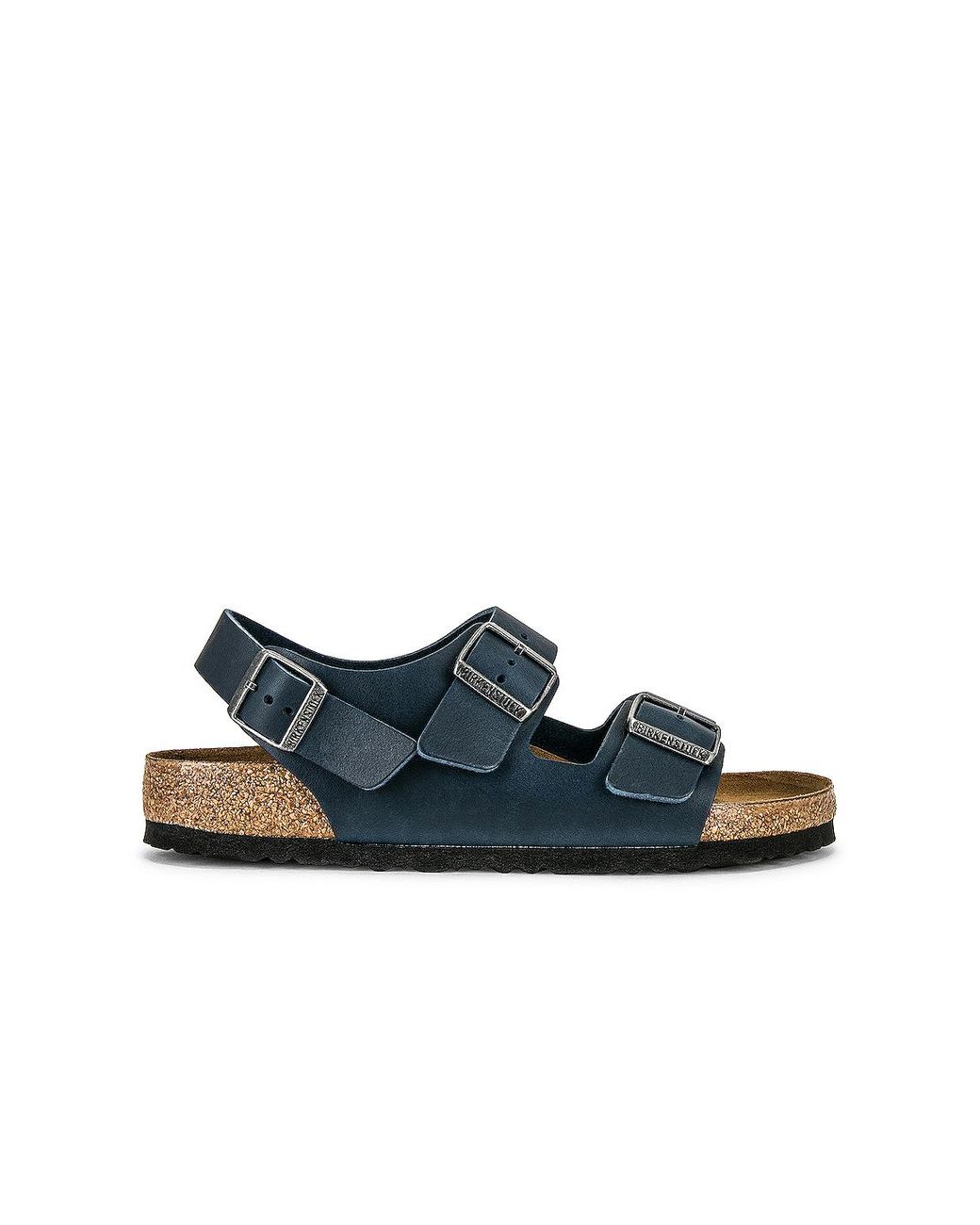 Birkenstock milano navy sale