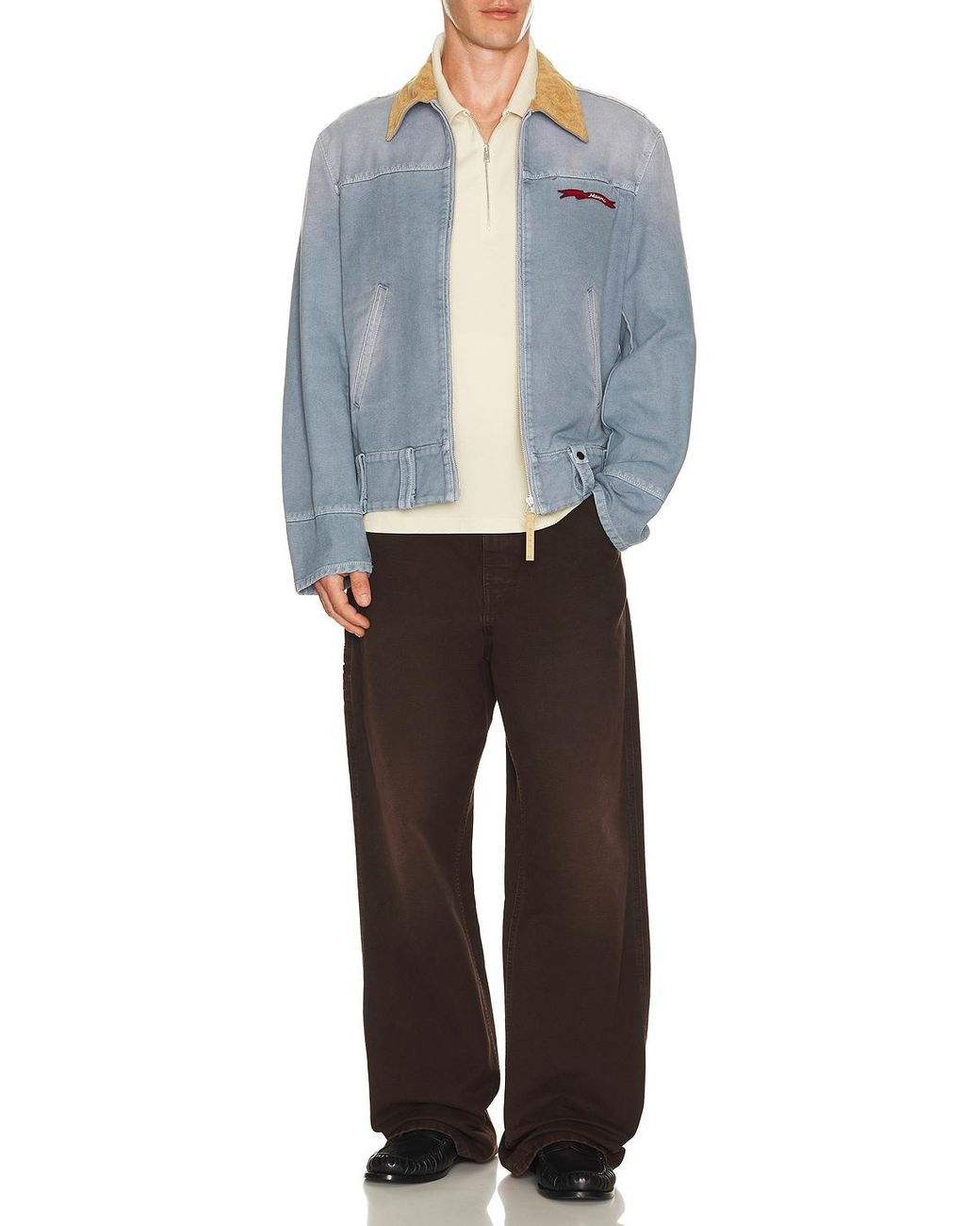 Marni Blue Zip Bomber Jacket for men
