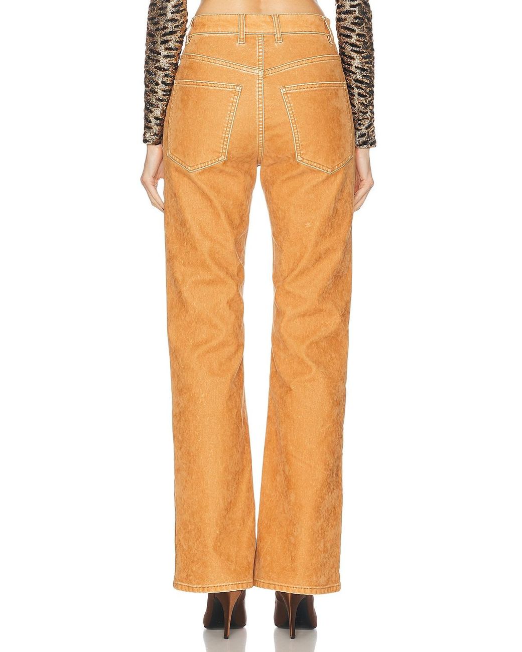 Rabanne Orange Straight Leg Jeans