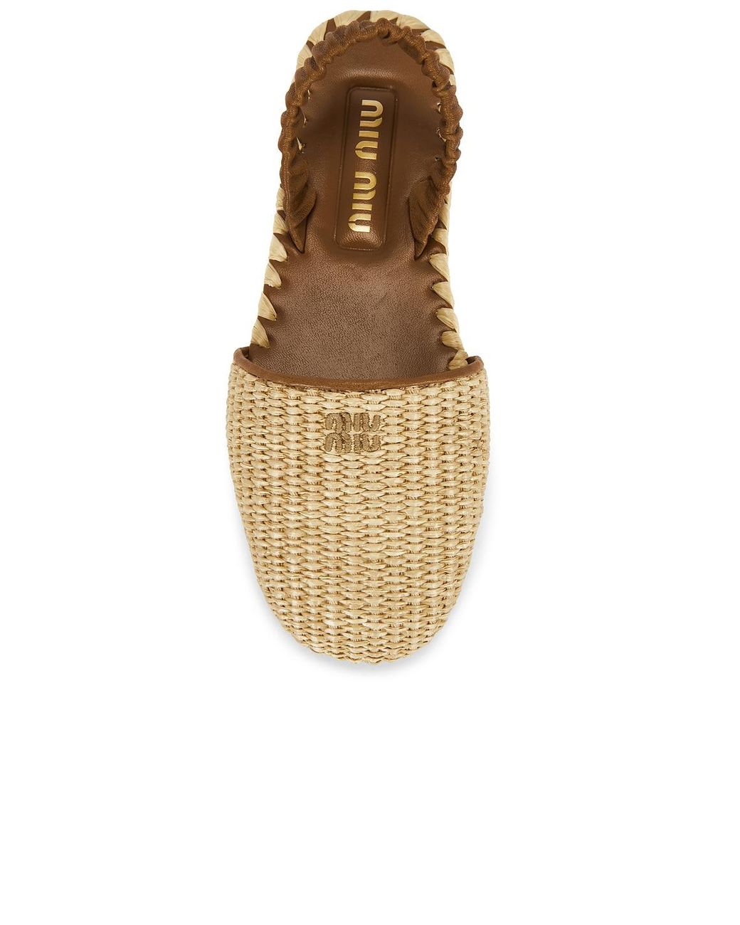 Miu Miu Multicolor Ruches Slingback Flat