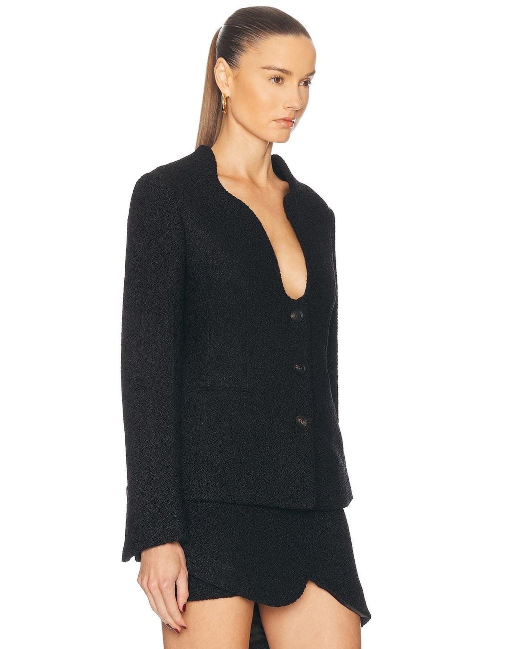 Ferragamo Black Single Breasted Blazer