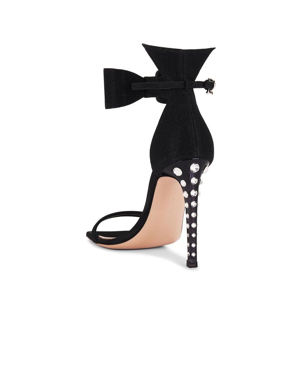 Gianvito Rossi Black Flash Bow Strap Sandal