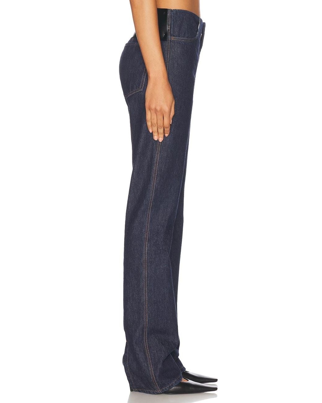 Sportmax Blue Aligi Split Hem Leg Jeans