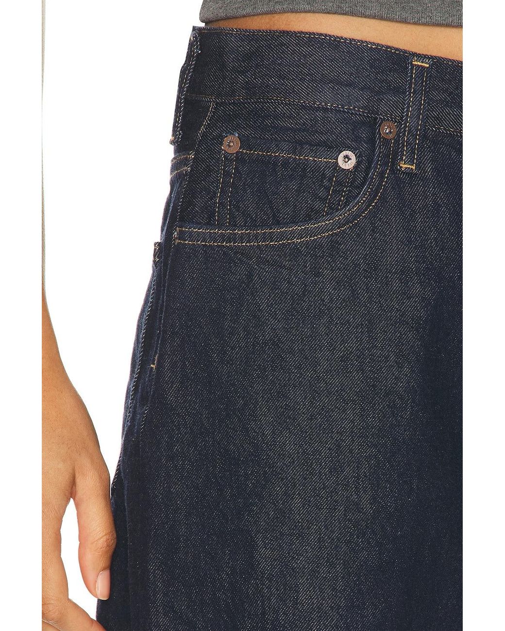 Agolde Blue Leith Oversized Shorts