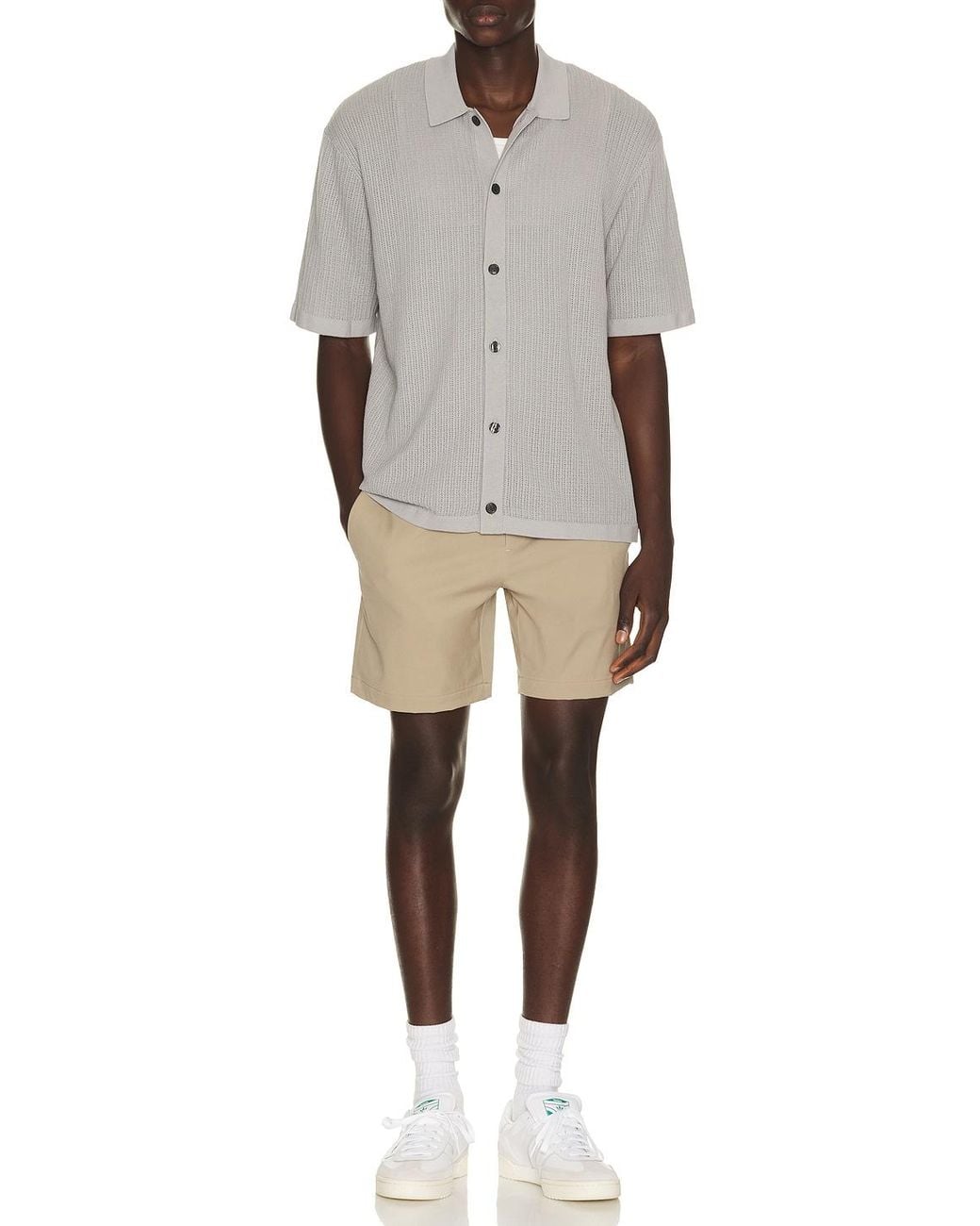 Theory Multicolor Cotton Mesh Button Down Shirt for men