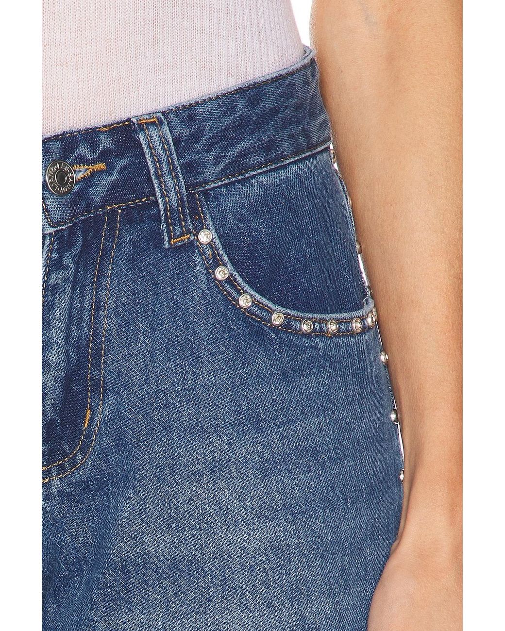 Sandy Liang Blue Updo Straight Leg Jeans