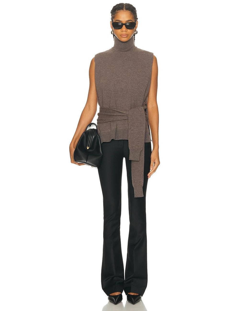 Rohe Brown Double Layered Top