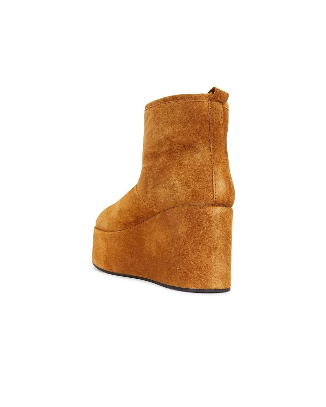 Coperni Brown Shearling Wedge Boot