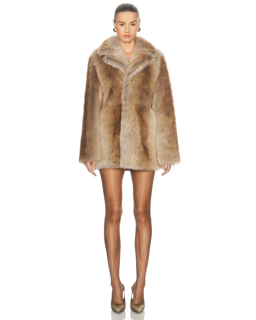 Saint Laurent Natural Fur Coat