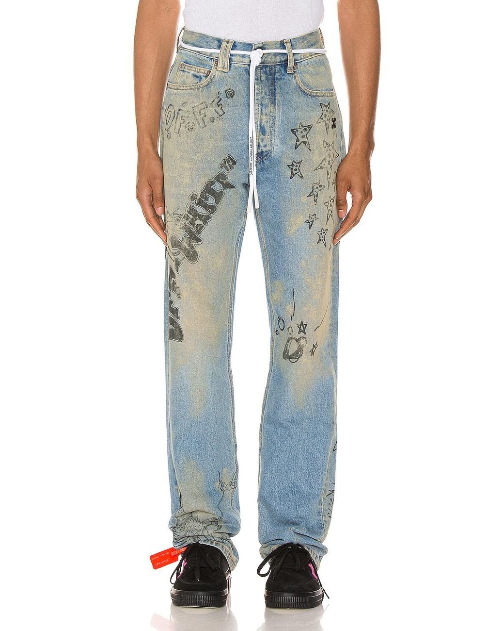 white relaxed fit jeans