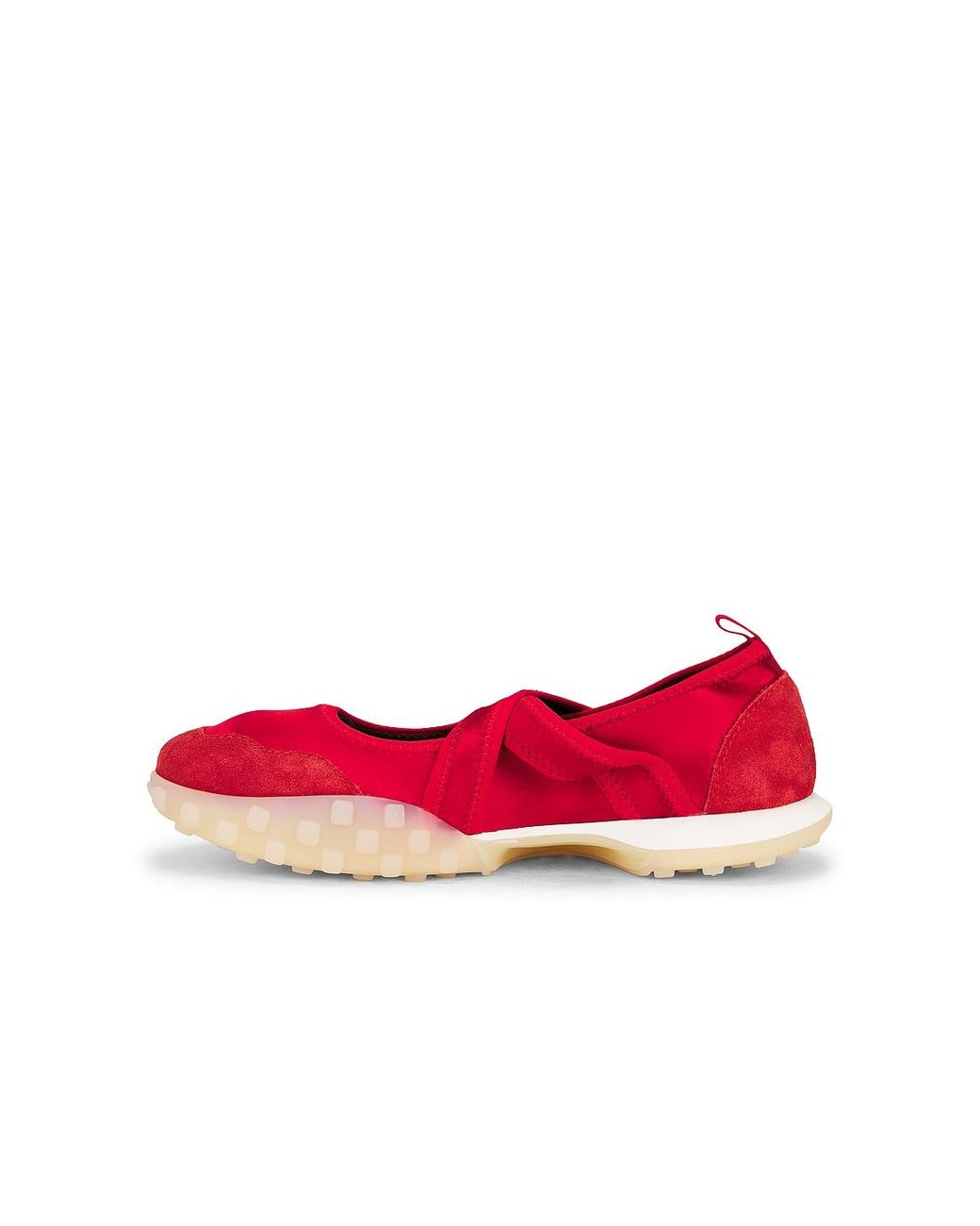 Jil Sander Red Mary Jane Sneaker