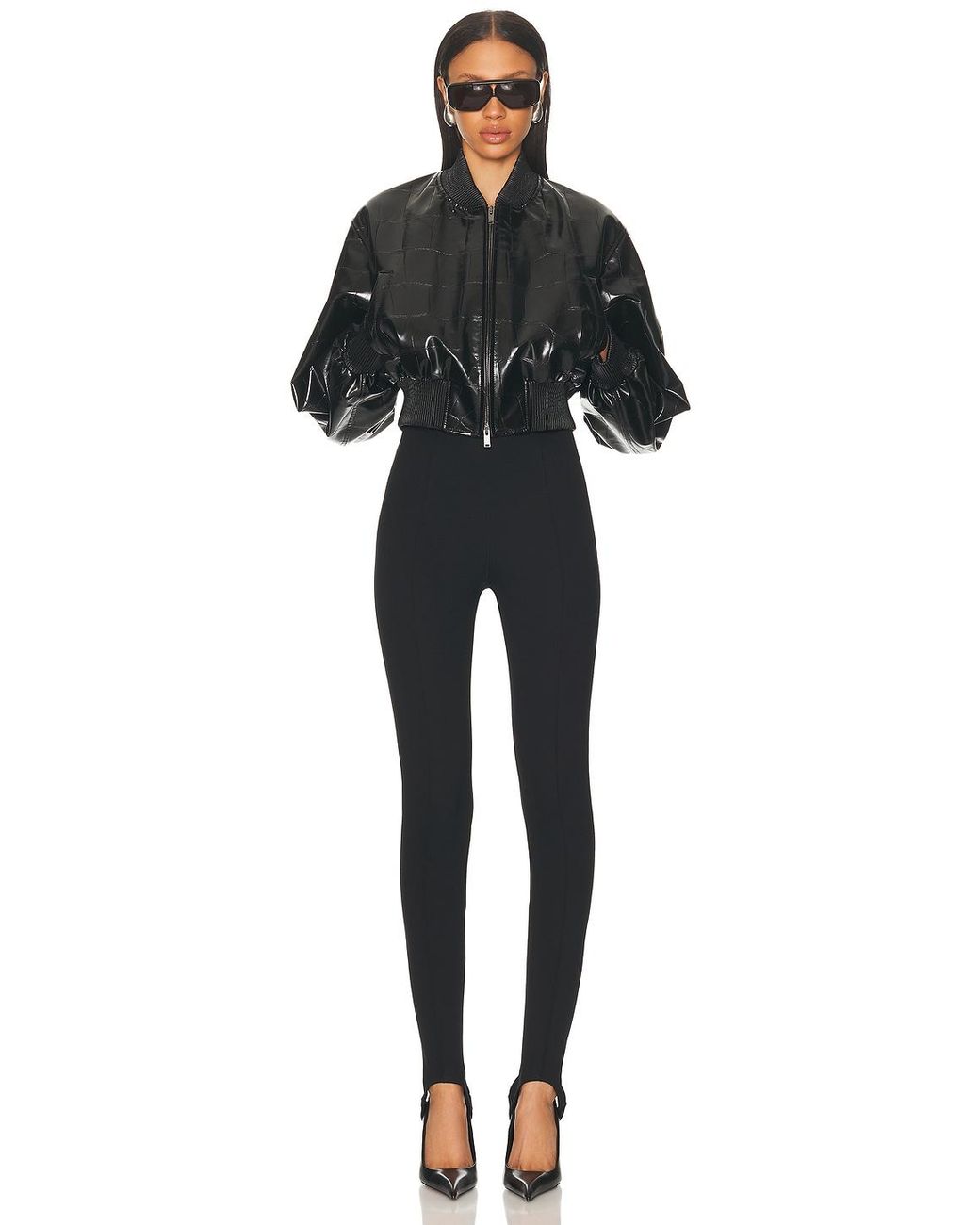 Stella McCartney Black Croco Bomber
