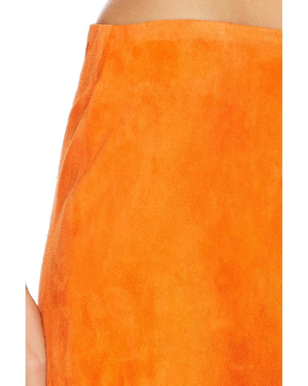 SPRWMN Orange Micro Mini Skirt