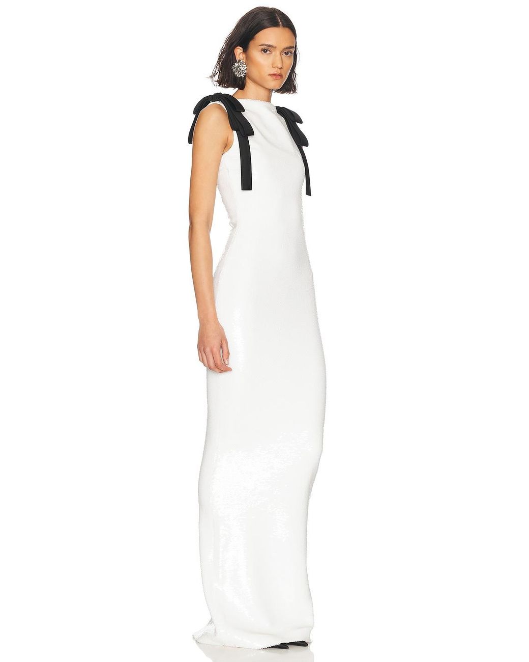 Monot Bows Sequin Dress in White | Lyst Monot Bows Sequin Dress in White | Lyst