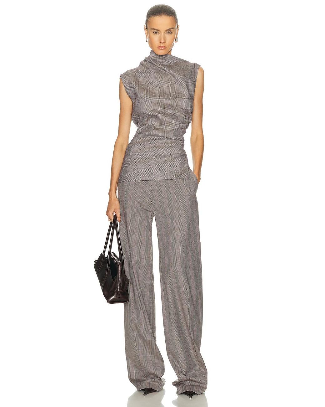 Jade Cropper Gray Asymmetric Top