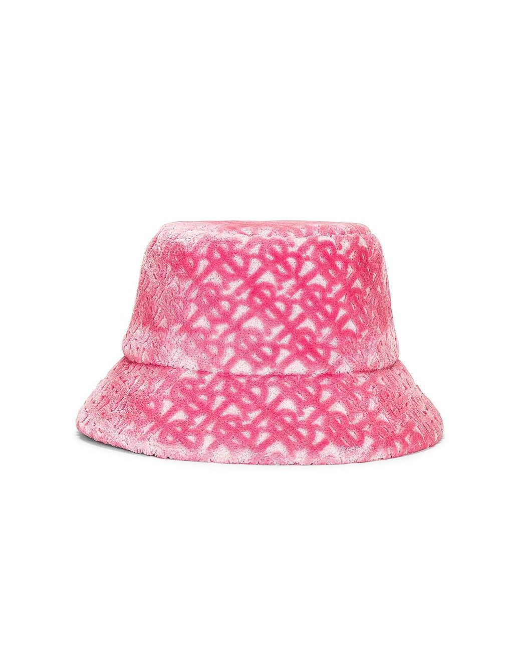 Burberry Towel Embroidery Bucket Hat in Pink | Lyst