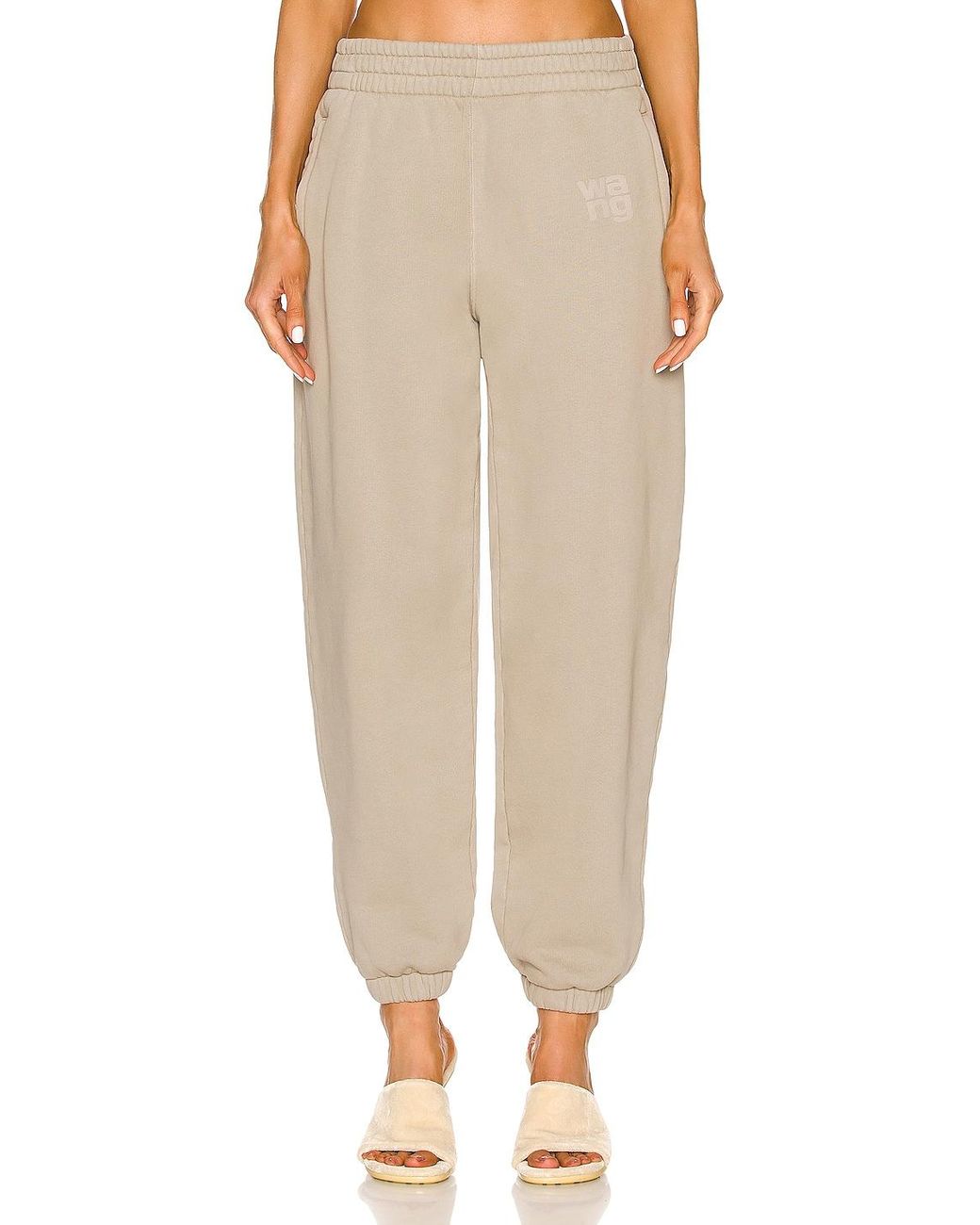T By Alexander Wang Paint Logo Classic Sweatpant in Natural | Lyst