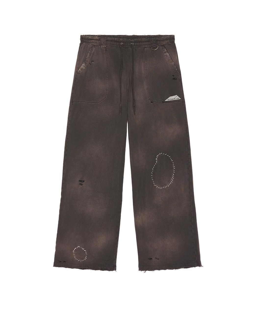 Strike Oil Gray Thrashed Sweatpants for men
