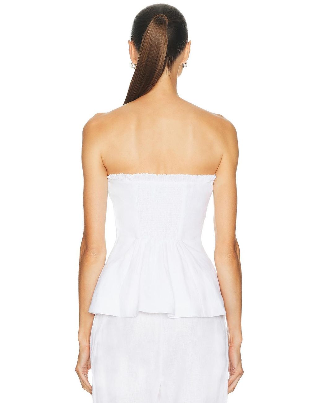 Posse White Florence Strapless Top