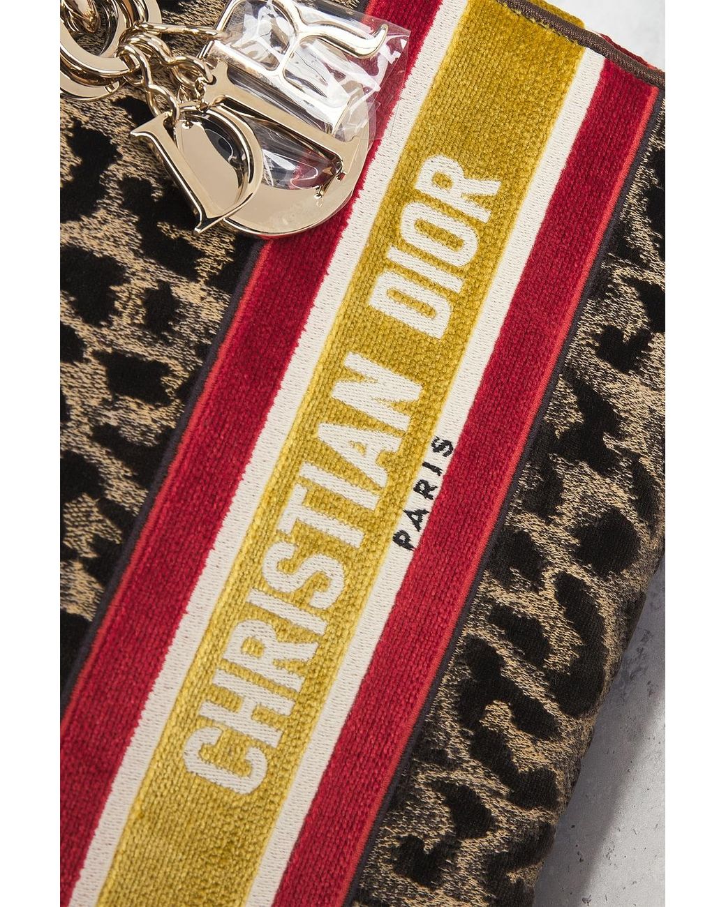 Dior Brown Leopard Lady D-Lite Handbag