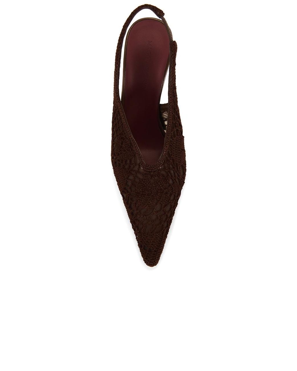 Magda Butrym Brown Slingback Crochet Pump