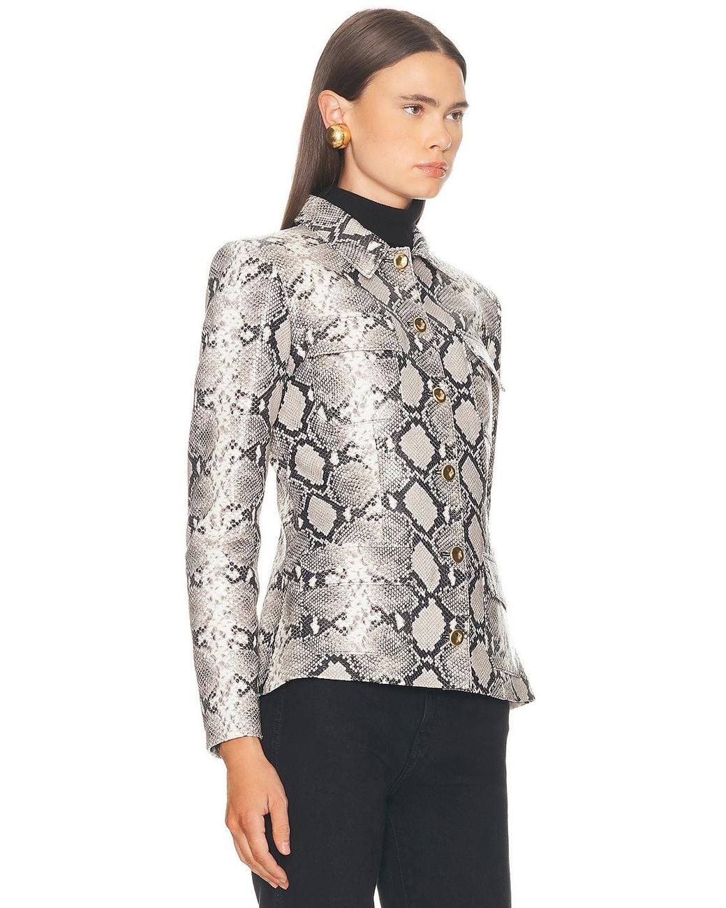 Brandon Maxwell Gray The Gage Jacket