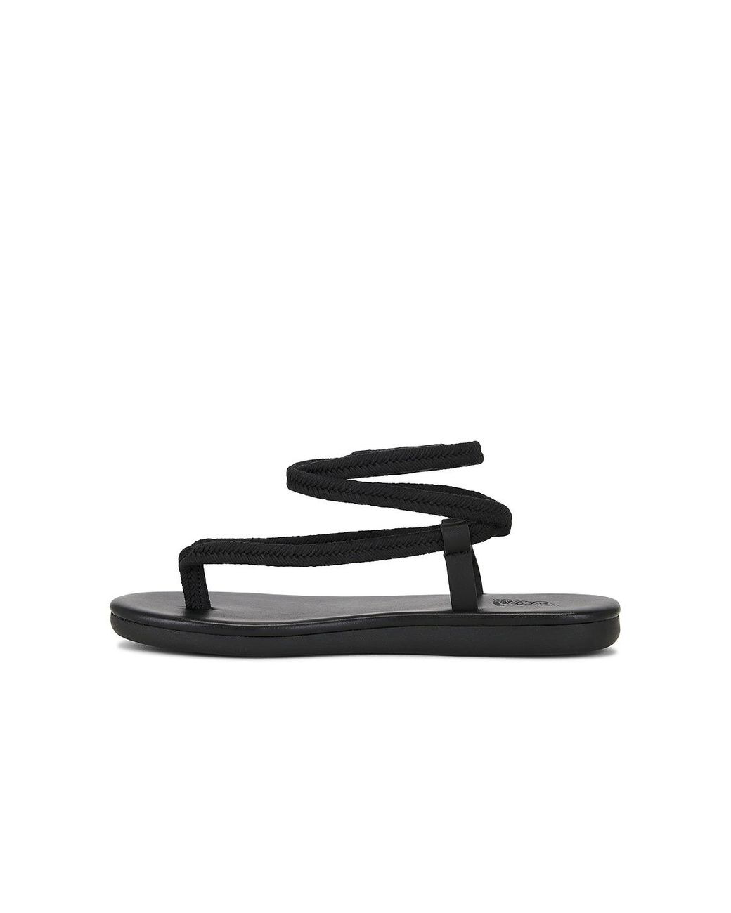 Ancient Greek Sandals Black Ormi Sandals