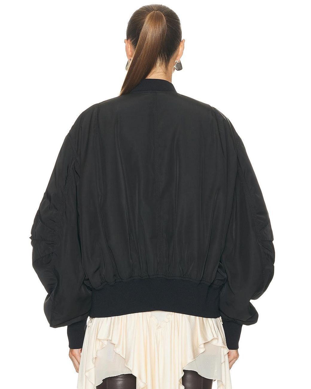 The Attico Black Bomber Jacket