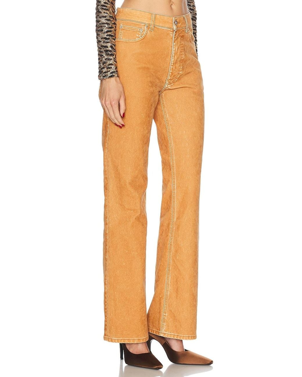 Rabanne Orange Straight Leg Jeans