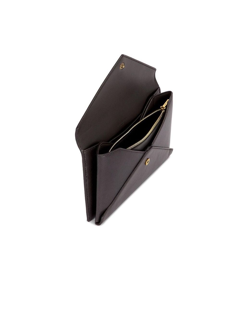 Saint Laurent Gray Large Flap Wallet